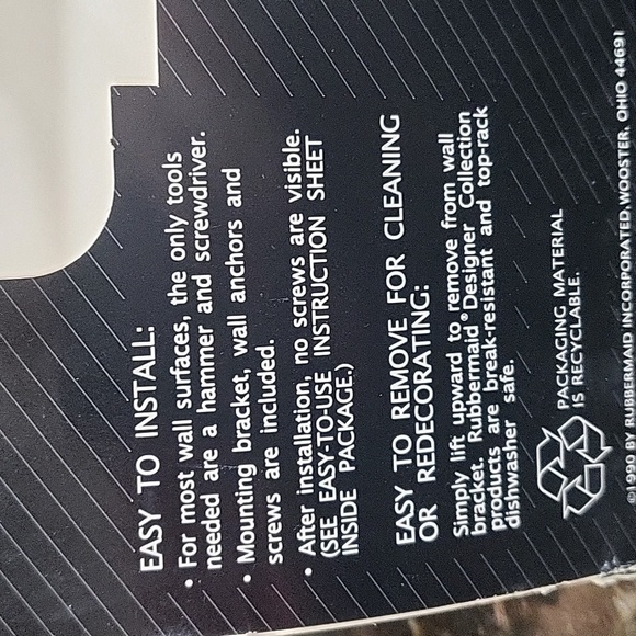 Vintage NIB Rubbermaid Designer Collection Toothbrush Arosa Magnetic Soap Holder - Picture 5 of 10